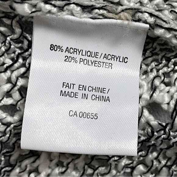 Reitmans Open Front Shark Bite Cardigan Size Medium Light Knit Heather Grey - Picture 7 of 10